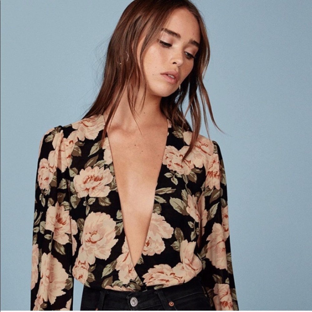 Reformation floral bodysuit